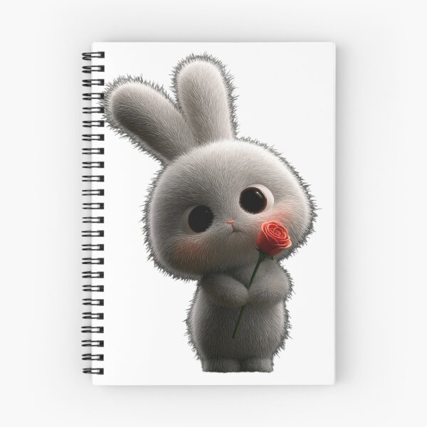 Item preview, Cute Bunny Rose Sticker PNG | Kawaii Rabbit Love Sticker | Adorable Fluffy Bunny Cartoon | Digital Download for WhatsApp & Telegram designed and sold by ashwin131.