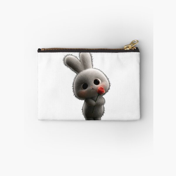 Item preview, Cute Bunny Rose Sticker PNG | Kawaii Rabbit Love Sticker | Adorable Fluffy Bunny Cartoon | Digital Download for WhatsApp & Telegram designed and sold by ashwin131.