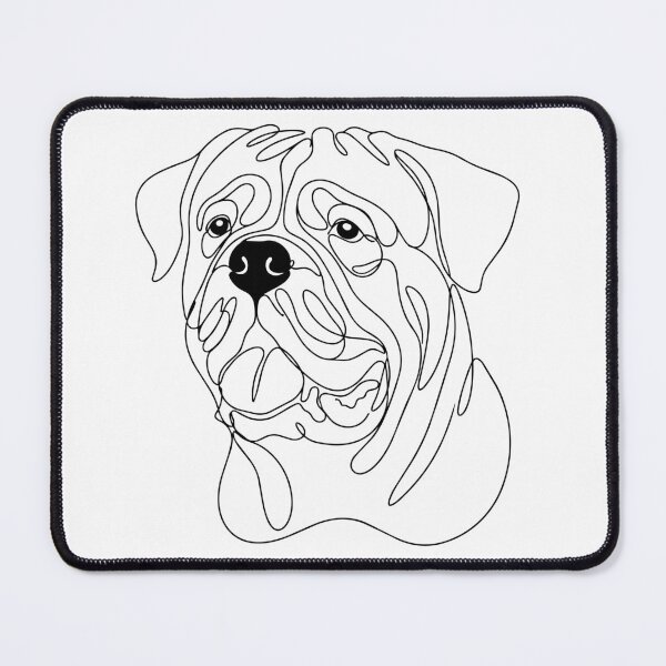 Item preview, Dogue de Bordeaux One Line Art – Modern & Minimalist Molosser Outline Design designed and sold by Pfotenfaden.