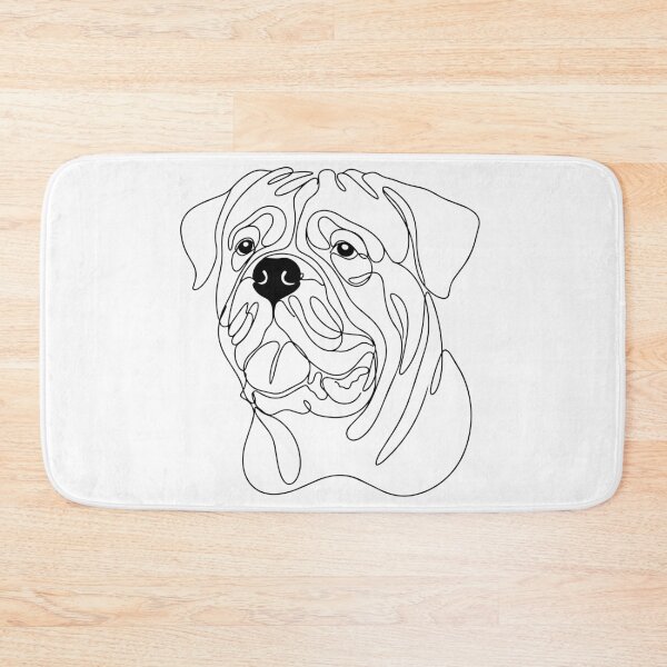 Item preview, Dogue de Bordeaux One Line Art – Modern & Minimalist Molosser Outline Design designed and sold by Pfotenfaden.