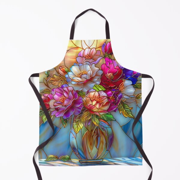 Item preview, Floral Bouquet in Vase – Stained Glass Floral Art designed and sold by MargaretWiktor.