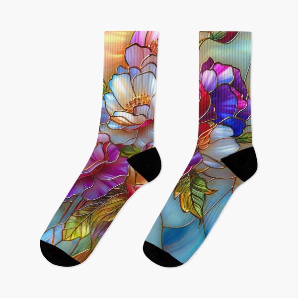 Item preview, Floral Bouquet in Vase – Stained Glass Floral Art designed and sold by MargaretWiktor.