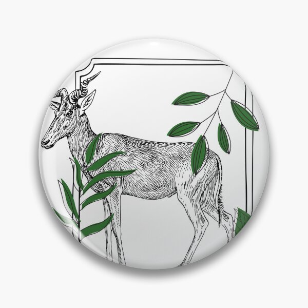 Item preview, Vintage Hartebeest Antelope - Botanical Art designed and sold by Kanniax.
