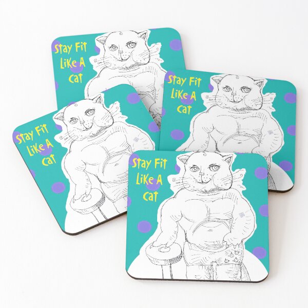 Item preview, Stay Fit like A CAT! - Muscular Tomcat (Drawing by ACCI) designed and sold by VanyssaGraphics.