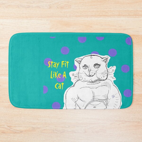 Item preview, Stay Fit like A CAT! - Muscular Tomcat (Drawing by ACCI) designed and sold by VanyssaGraphics.