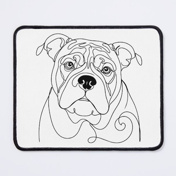 Item preview, English Bulldog One Line Art – Modern & Minimalist Bulldog Contour Design designed and sold by Pfotenfaden.