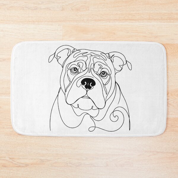 Item preview, English Bulldog One Line Art – Modern & Minimalist Bulldog Contour Design designed and sold by Pfotenfaden.