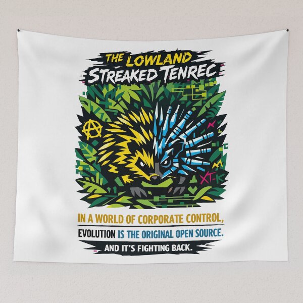 Item preview, Lowland Tenrec Cyber Evolution Rebellion designed and sold by WildlifeInc.