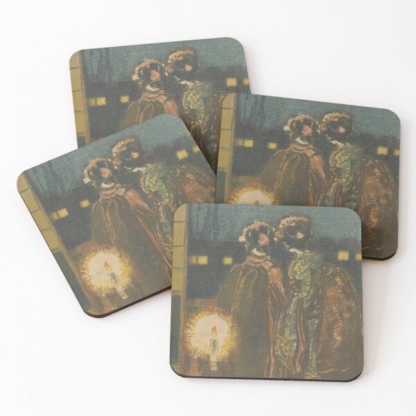 Item preview, Two Geishas by Candlelight - Vintage Japanese Art designed and sold by Kokeshidreams.