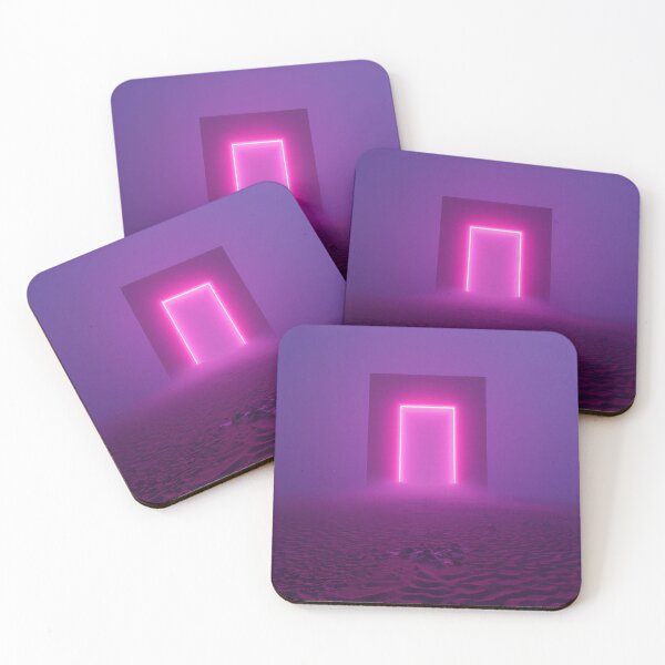 Item preview, Neon Portal Landscape Curtain – Surreal Sci-Fi Gateway Decor designed and sold by Luminous Wilds.