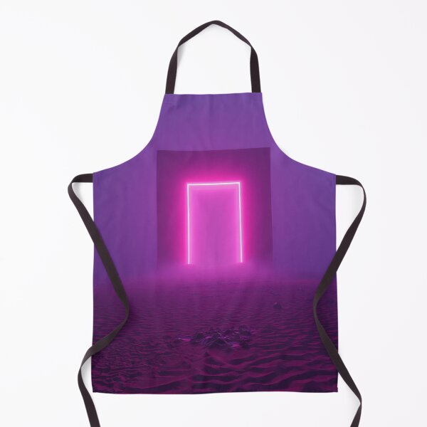 Item preview, Neon Portal Landscape Curtain – Surreal Sci-Fi Gateway Decor designed and sold by Luminous Wilds.
