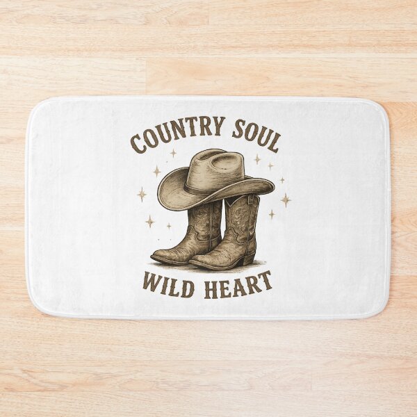 Item preview, Country Soul Wild Heart – Cowgirl Boots & Hat Western Design designed and sold by  QuarterHorseArt by Just my Studio.