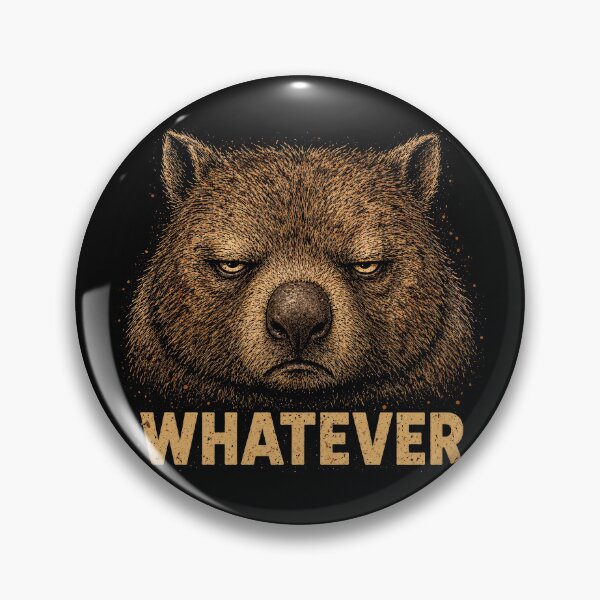 Item preview, Grumpy Wombat Whatever – Funny Animal Sarcastic Attitude Dark Humor designed and sold by TheAsura.