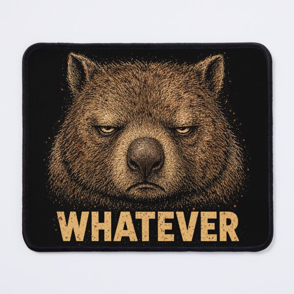 Item preview, Grumpy Wombat Whatever – Funny Animal Sarcastic Attitude Dark Humor designed and sold by TheAsura.