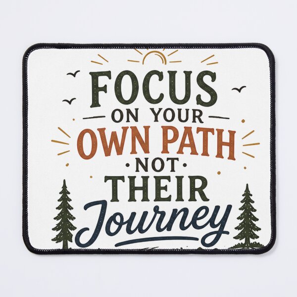 Item preview, Focus on Your Own Path Not Their Journey – Motivational Nature Typography Design designed and sold by NBT-NOVA.