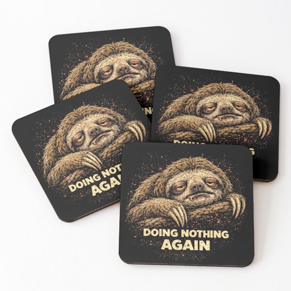 Item preview, Lazy Sloth Doing Nothing Again – Funny Animal Introvert Meme Dark Humor designed and sold by TheAsura.