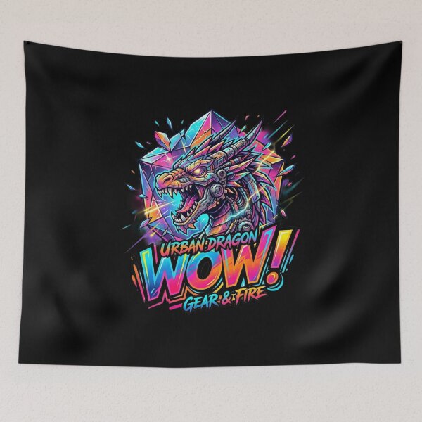 Item preview, Urban Cyberpunk Dragon WOW Gear and Fire designed and sold by RoyalDeluxGo.