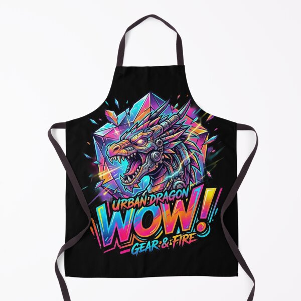 Item preview, Urban Cyberpunk Dragon WOW Gear and Fire designed and sold by RoyalDeluxGo.