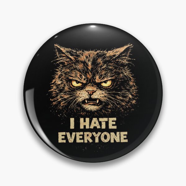 Item preview, Angry Cat I Hate Everyone – Funny Animal Dark Humor Sarcastic Meme designed and sold by TheAsura.