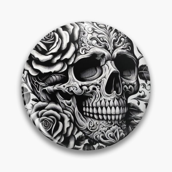 Aperçu de l'œuvre Tatouage de crâne créée et vendue par Fuzzymooselogs.