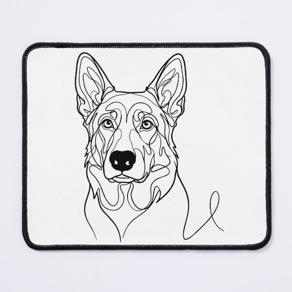 Item preview, German Shepherd One Line Art – Modern & Minimalist Contour Design designed and sold by Pfotenfaden.