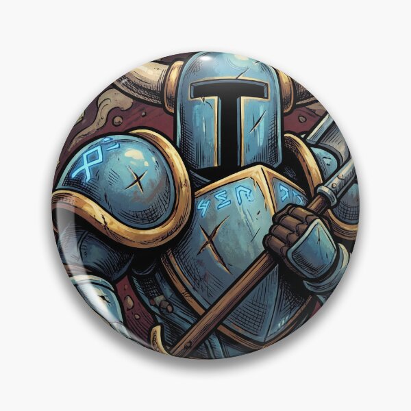 Item preview, Shovel Knight Stalwart Plate Armor Vaporwave Neon Portrait Indie designed and sold by Senpaiwaves.