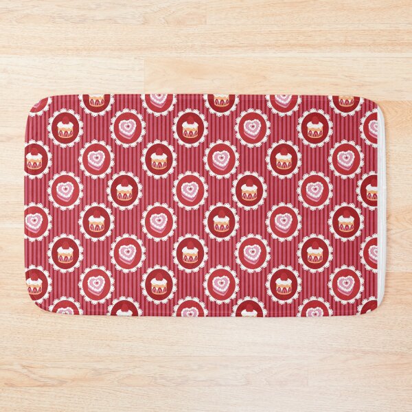 Item preview, Cute Cake and Heart Dessert Pattern designed and sold by Kusaka.art.