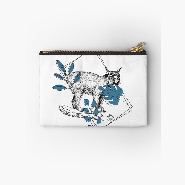 Item preview, Boreal Lynx & Blue Leaves - Wild Art designed and sold by Kanniax.