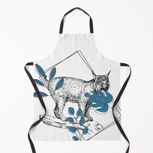 Item preview, Boreal Lynx & Blue Leaves - Wild Art designed and sold by Kanniax.