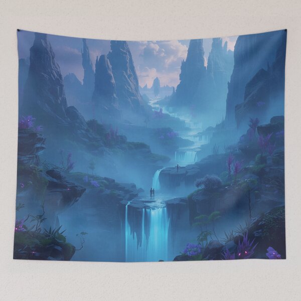 Item preview, Floating Alien Mountains – Pandora Style Fantasy Landscape designed and sold by Luminous Wilds.