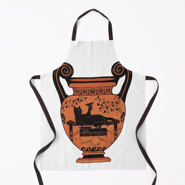 Item preview, Greek Vase Cat – Ancient Pottery Inspired Black Figure Art designed and sold by Ancient-Tales.