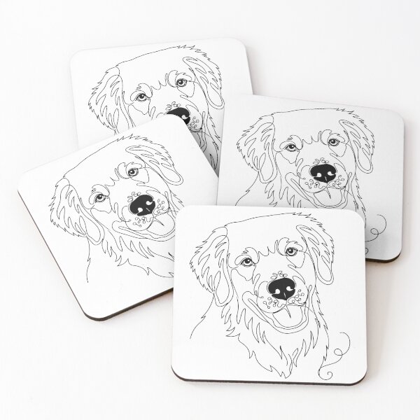 Item preview, Golden Retriever One Line Art – Modern & Minimalist Contour Design designed and sold by Pfotenfaden.