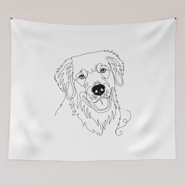 Item preview, Golden Retriever One Line Art – Modern & Minimalist Contour Design designed and sold by Pfotenfaden.