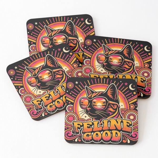 Item preview, Retro Cat Feline Good Vintage Sunglasses Design designed and sold by Common-Standard.