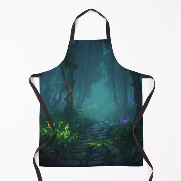 Item preview, Glowing Jungle Path – Bioluminescent Fantasy Landscape designed and sold by Luminous Wilds.