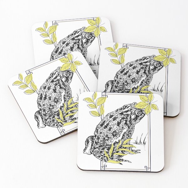 Item preview, Vintage Toad & Yellow Leaves - Nature Art designed and sold by Kanniax.