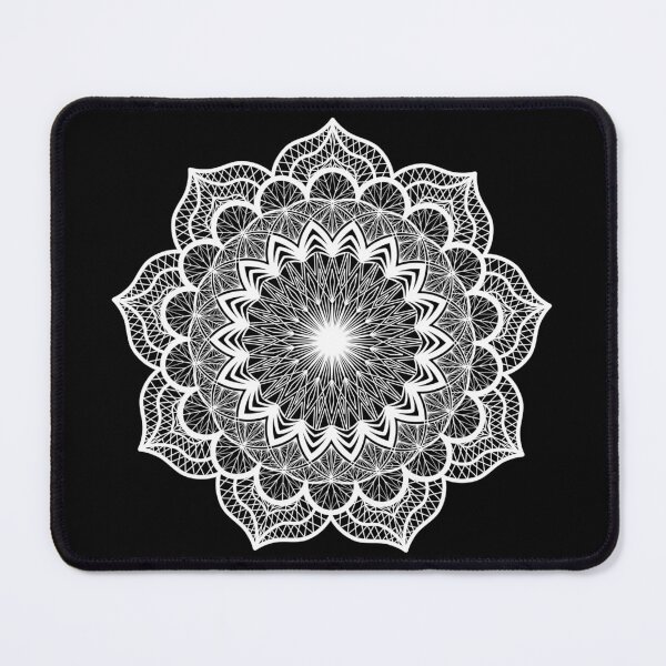 Item preview, White Mandala on black designed and sold by CreaTwinkles.