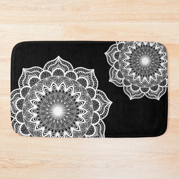 Item preview, White Mandala on black designed and sold by CreaTwinkles.