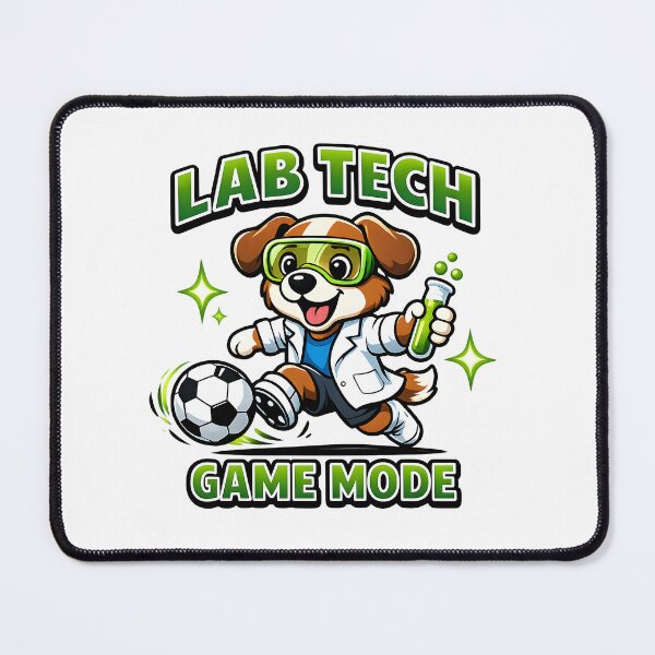 Item preview, Lab Tech Game Mode Soccer Science Dog Funny Medical Lab Technician Sports Cartoon designed and sold by ClinicalHubs.