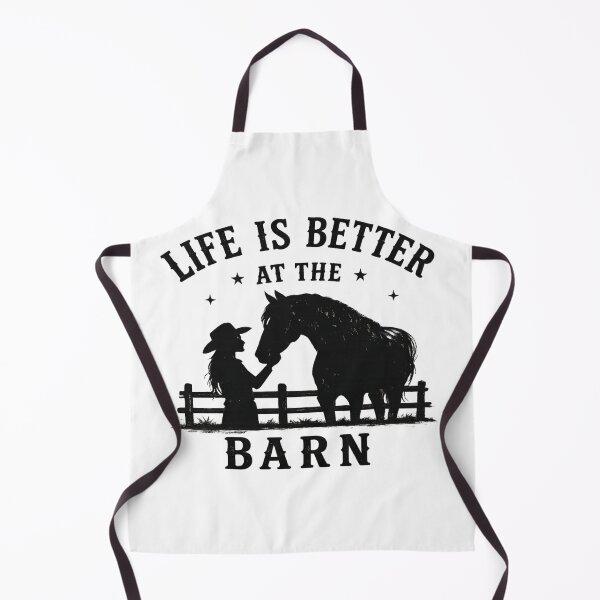 Item preview, Life Is Better at the Barn – Horse Lover Western Design designed and sold by QuarterHorseArt by Just my Studio.