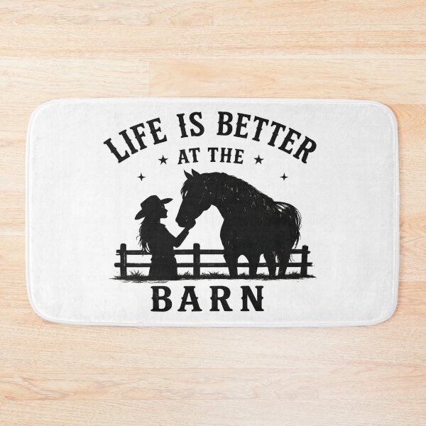Item preview, Life Is Better at the Barn – Horse Lover Western Design designed and sold by  QuarterHorseArt by Just my Studio.