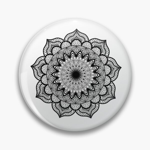 Item preview, Black Mandala on white designed and sold by CreaTwinkles.