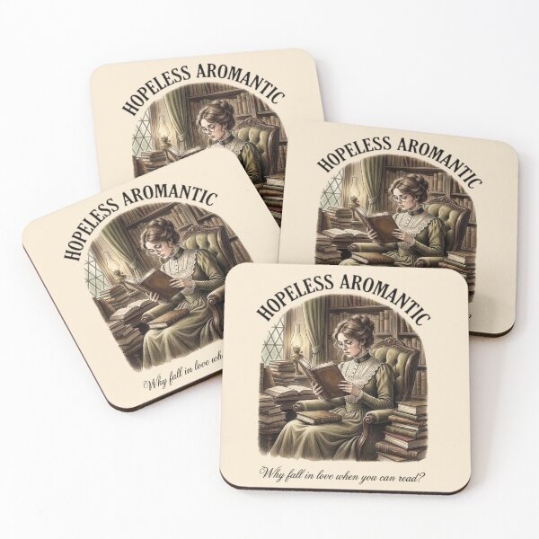 Item preview, Hopeless Aromantic Victorian Bookworm Dark Academia Reading Gift designed and sold by MAGICKEY2024.