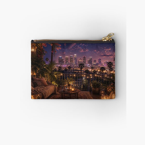 Item preview, Cozy Balcony Skyline View - Los Angeles designed and sold by AureliasDesignStudio.