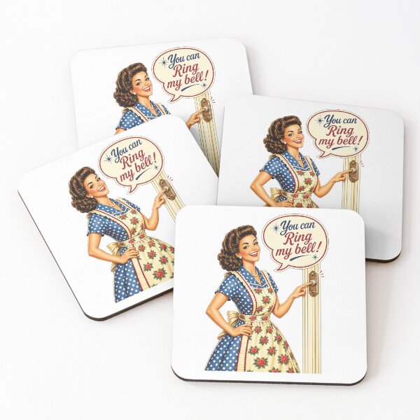 Item preview, You Can Ring My Bell – Retro Pin Up Sticker | Funny Vintage 1950s Housewife Art designed and sold by P’s stuff.
