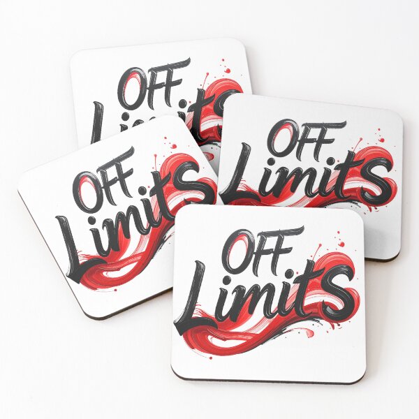 Item preview, Off limits calligraphy in black and red designed and sold by LiskoDesign.