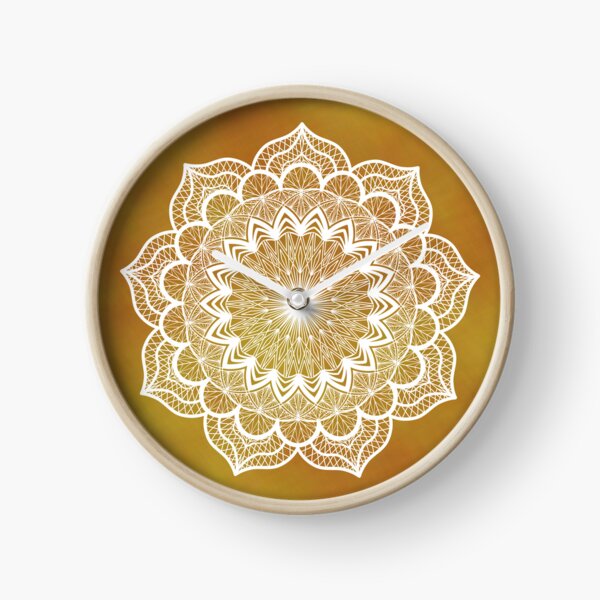 Item preview, White Mandala on gold designed and sold by CreaTwinkles.