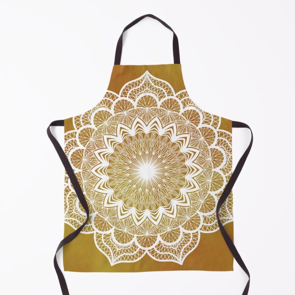 Item preview, White Mandala on gold designed and sold by CreaTwinkles.