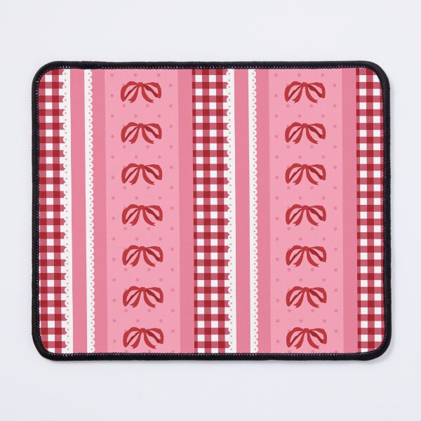 Item preview, Coquette Bow Gingham Lace Pattern designed and sold by Kusaka.art.