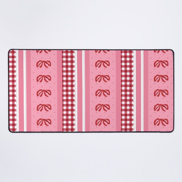 Item preview, Coquette Bow Gingham Lace Pattern designed and sold by Kusaka.art.